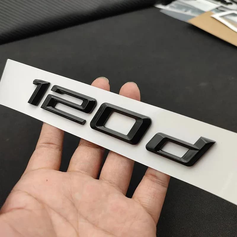 Black Car Rear Trunk Letters Logo Emblem Sticker For BMW Series1 116d 118d 120d 125d 130d 135d 140d F20 E81 E82 E87 Accessories