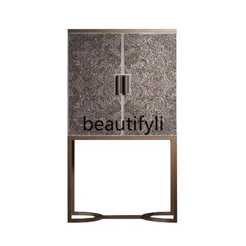 E182 Simple and modern solid wood, decorative cabinets, hotel clubhouse light luxury new Chinese high cabinet locker