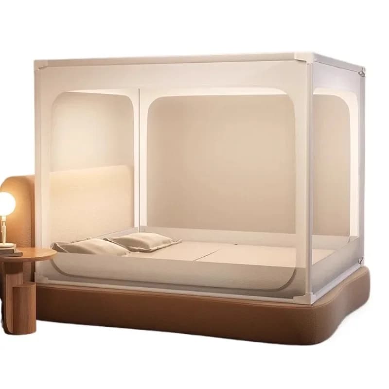 High quality lightweight breathable mesh crib mosquito net with zipper newborn sleep protection