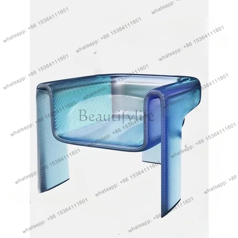 yj58 Acrylic Brown Armchair High-End Designer Model Transparent Chair Resin Leisure Chair Organic Glass