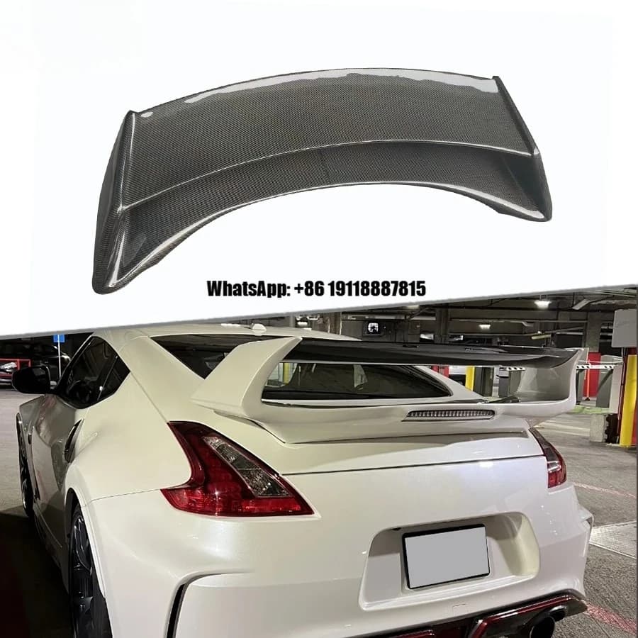 AM Style Carbon Fiber Rear Trunk Spoiler Wing for Nissan 370Z Z34 2008-2019 Carbon Rear Wing Spoiler Car Styling