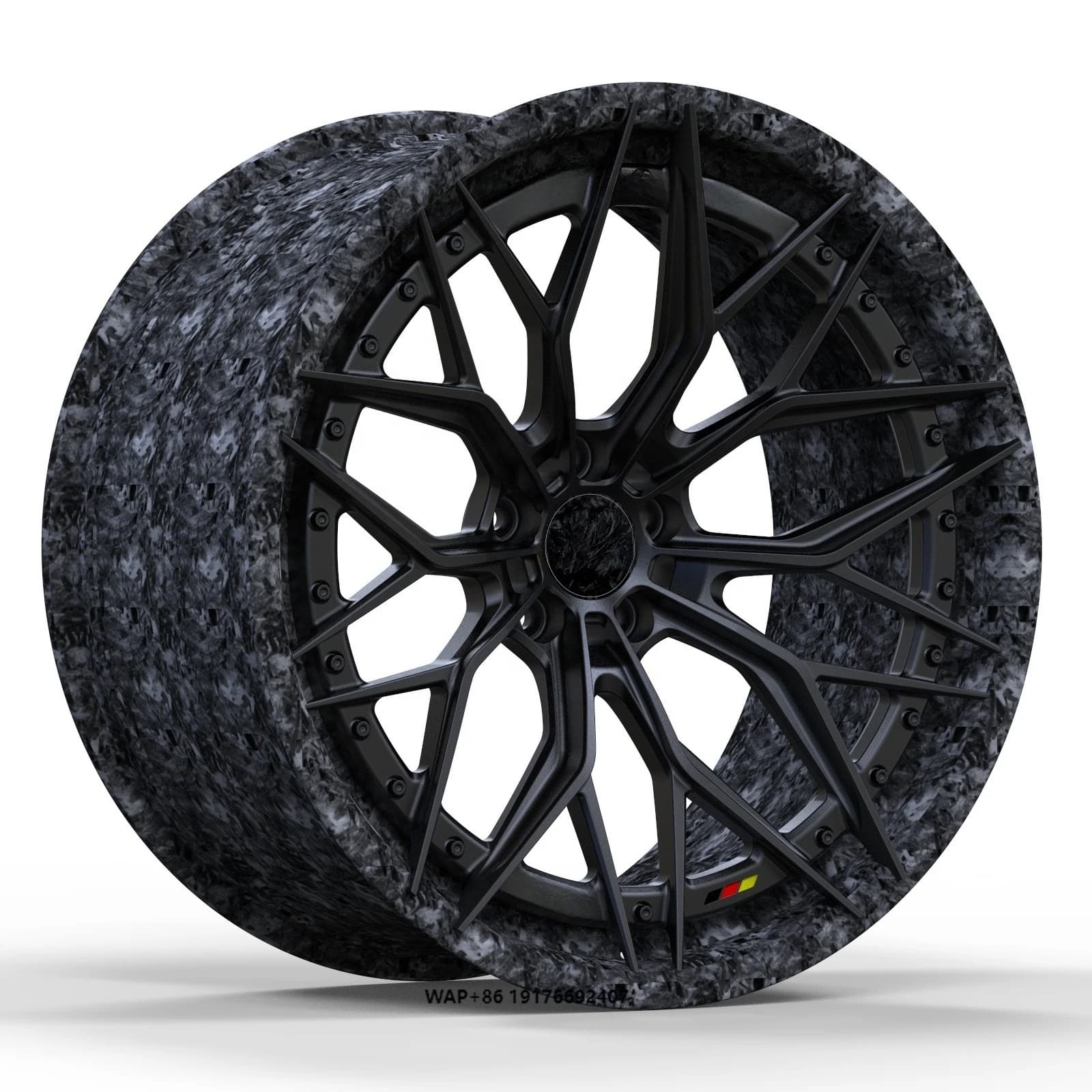 2 Piece Brushed Alloy Carbon Fiber Forged Wheels Light Weight Custom Made New Retrofit/Upgrade 40mm 30mm 25mm 100mm Concave