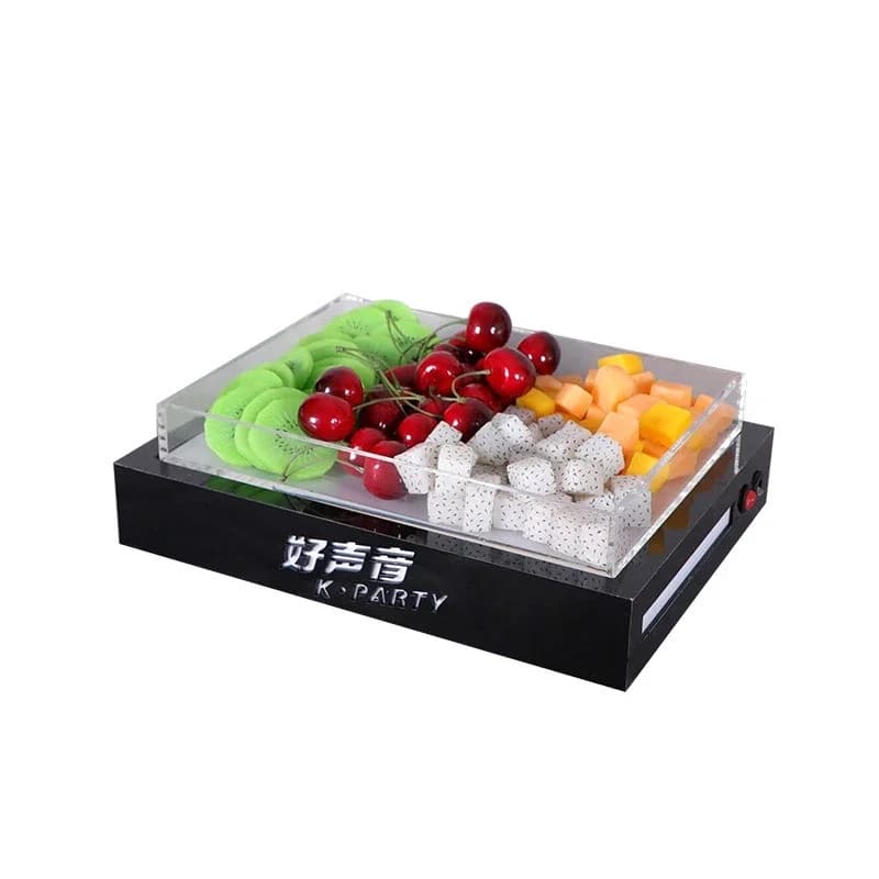 Bar luminous acrylic fruit plate KTV fruit platter plate led rectangular fruit plate holder tray base
