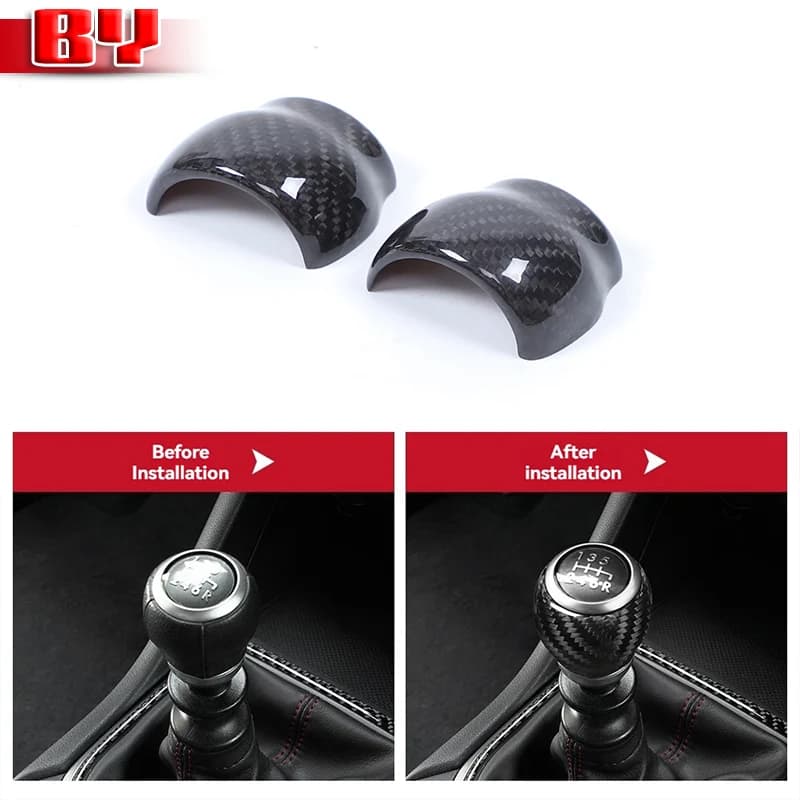 For Subaru WRX 2022 2023 2024 Carbon Fiber Central Console Gear Shift Lever Knob Trim Cover Sticker Decoration Car Accessories