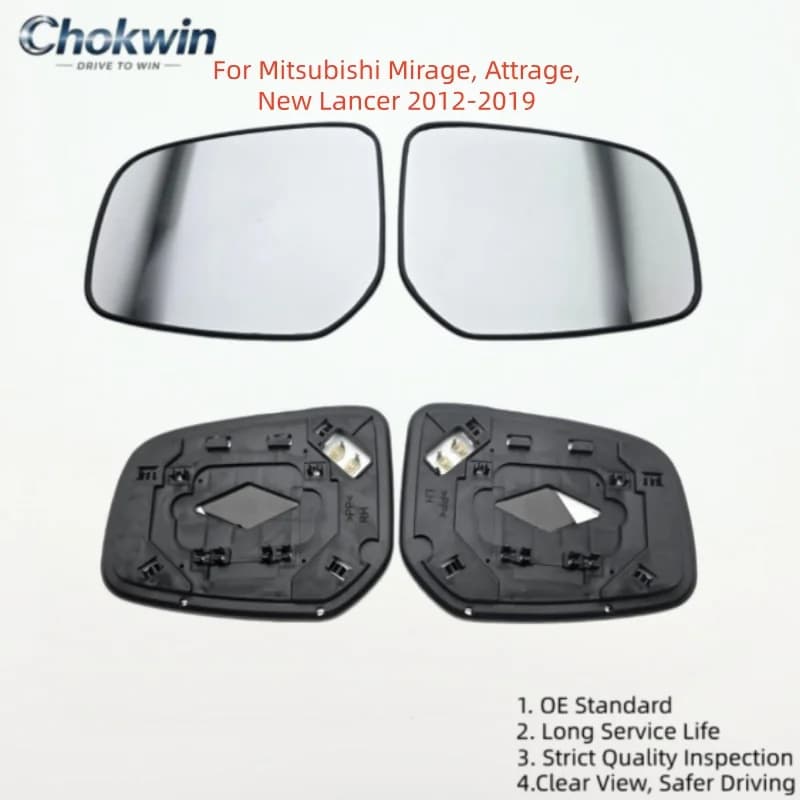 Heated Side Rearview Mirror Glass Replacement For Mitsubishi Mirage, Attrage, New Lancer 2012-2019 Left Right car accessories