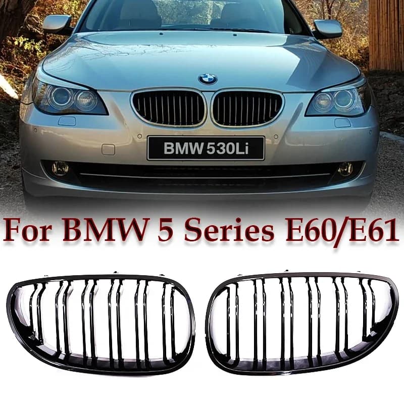Kidney Grille Gloss Black Chrome Carbon Matte Black M Color Grill For BMW 5 Series E60 E61 M5 2004 -2009 530i 520i 525i 540i 550