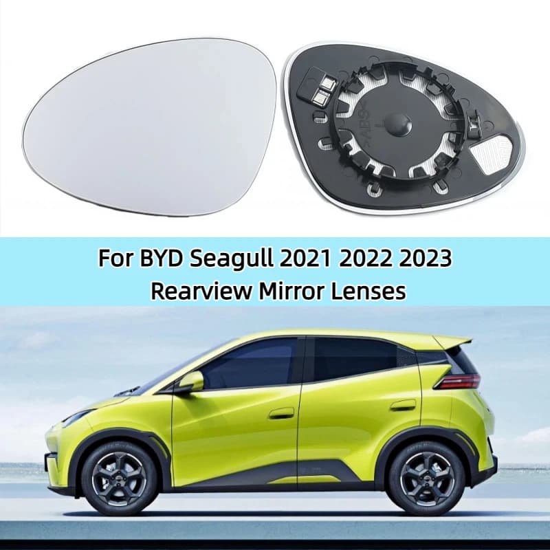 Car Rearview Mirror Lenses Exterior Side Reflective Glass Lens with Heating For BYD Seagull 2021 2022 2023 Replacement