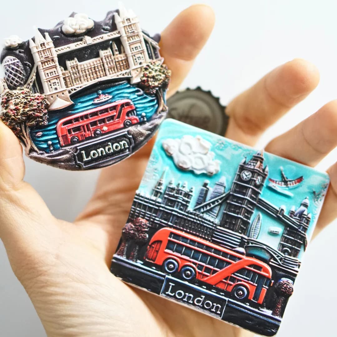 1pc, London Attractions Fridge Magnets, Tower Bridge Fridge Magnets, Red Fridge Magnets, UK Attractions Fridge Magnets, UK Trave