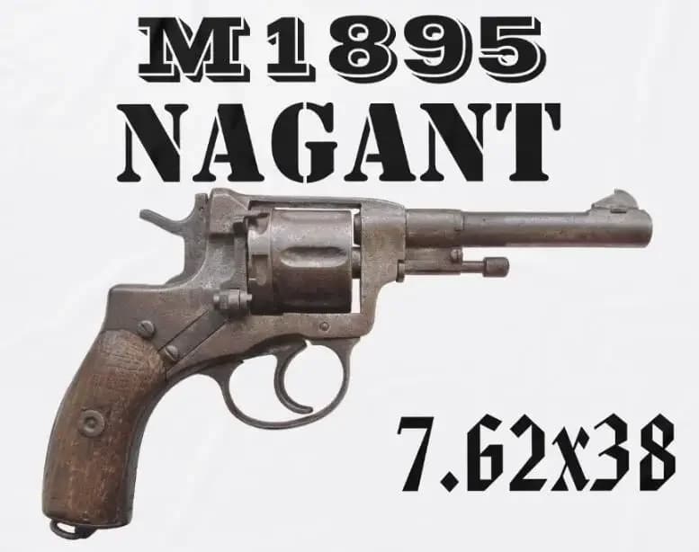 Revolver M1895  Gun  T-Shirt Short Sleeve Casual 100% Cotton O-Neck Summer Men Shirts