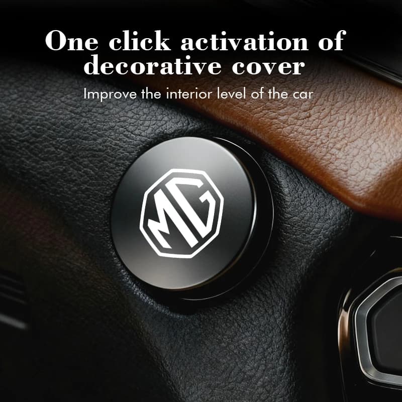 1 PC Car Push Start Button Cover Decoration Accessory Suitable for MG ZS 5 7 6 Cyberster MG4 EV ES5 HS ONE GT GS MG3 3SW MARVEL