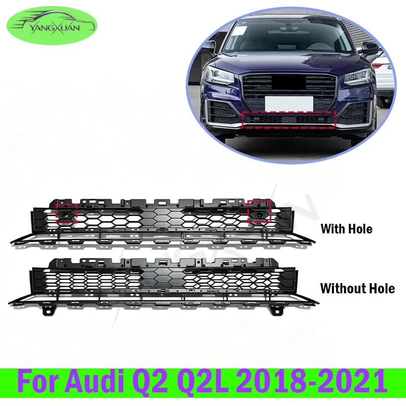 Front Bumper Lower Grille For Audi Q2 Q2L 2018-2021 Car Grille Assembly Front Mask Radiator Grille