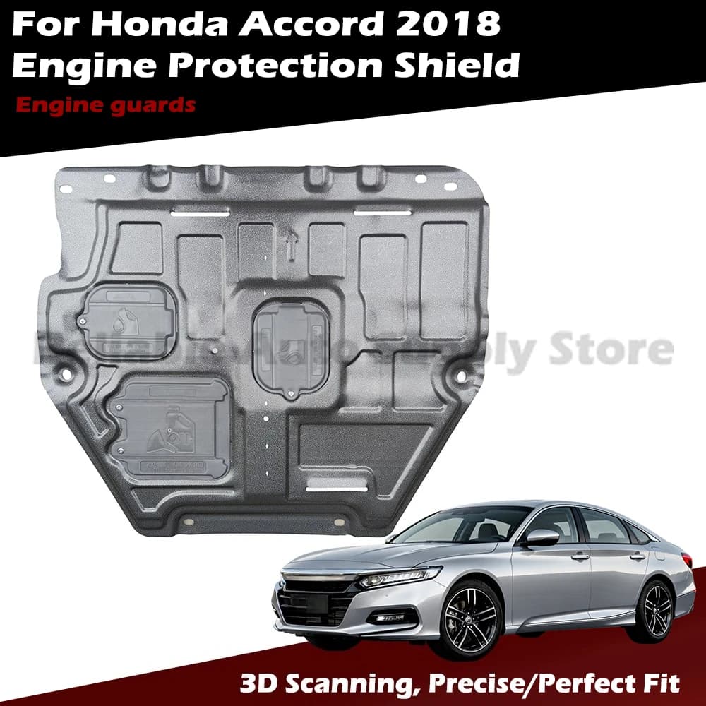 Heavy Duty Maximum Protection Engine Guard For Honda Accord 2018, 3D Scanned Perfect Fit, Suit for Hybrid and Sport Turbo Both