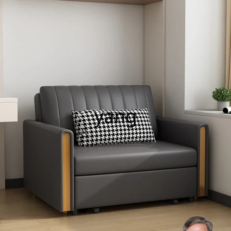 Yhl Bed Foldable Dual-Purpose Double Small Apartment Simple Modern Living Room Multi-Functional Removable and Washable