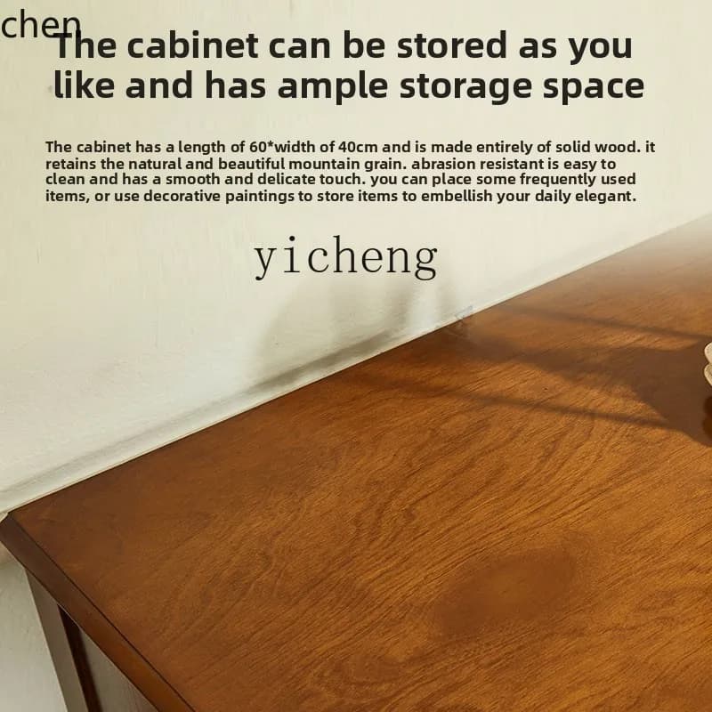 PYH solid wood chest drawer bedside cabinet bedroom storage living room small vertical cabinet multi-layer