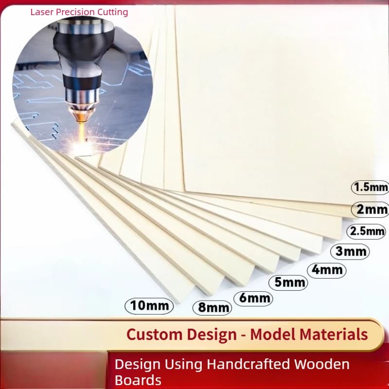 Custom Linden Plywood Board Veneer Finish Custom Size DIY Building Model Laser Cutting Wood Sheet