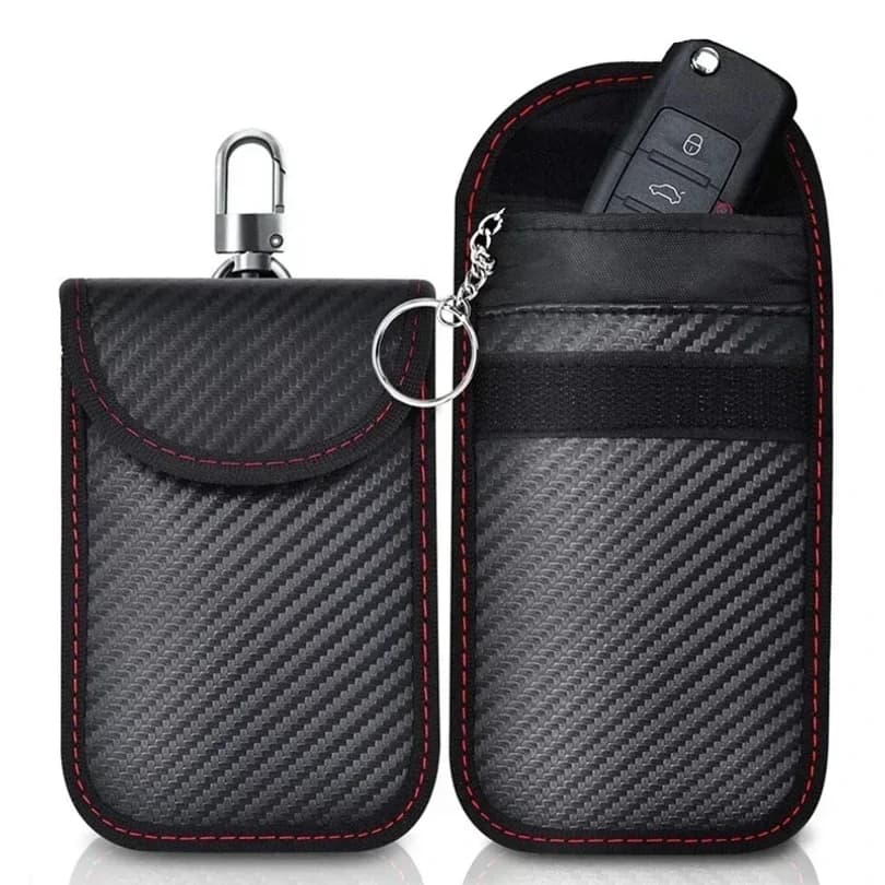 Hot Faraday Key RFID Electromagnetic Shielding Bag Credit Card Signal Blocker Case Keyless Entry Car Anti Theft Bags ﻿Key Case