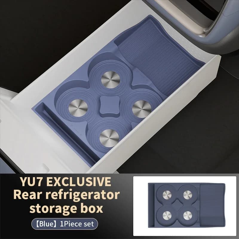 Center Armrest Storage Box For Xiaomi Yu7 2025 2026 Silicone Protective Mats Cup Holder Organizer Inner Parts