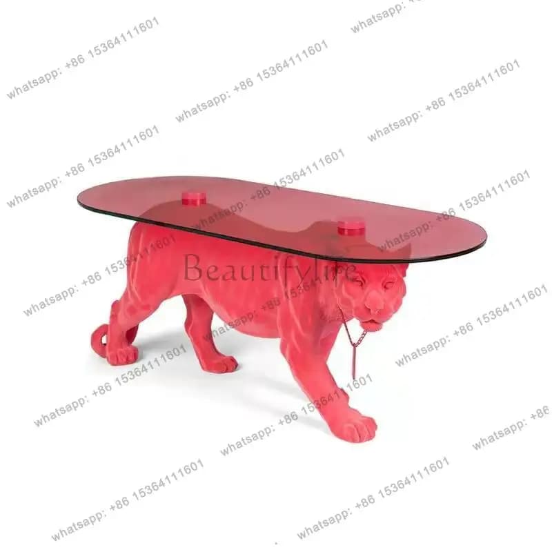 zj.Unique Standing Coffee Table Industrial Aesthetic Modern Coffee Table Decoration Designer Mesa Auxiliar Post Nordic Furniture