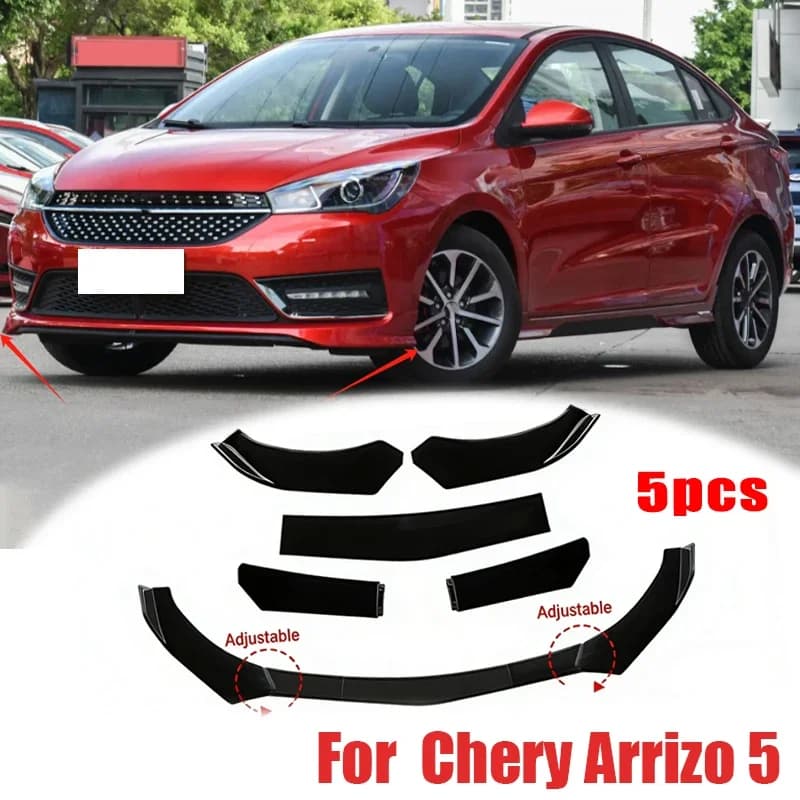 5Pcs ABS Material Universal Car Front Bumper Separator Bumper Lip Body Kit Duck Lip Separator For Chery Arrizo 5 Car Accessories