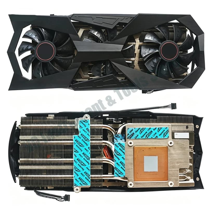 Brand New GPU Heatsink Cooler for Colorful iGame GTX1060 Vulcan X OC, 5 Heat Pipes, 4-Pin PWM Temperature Control