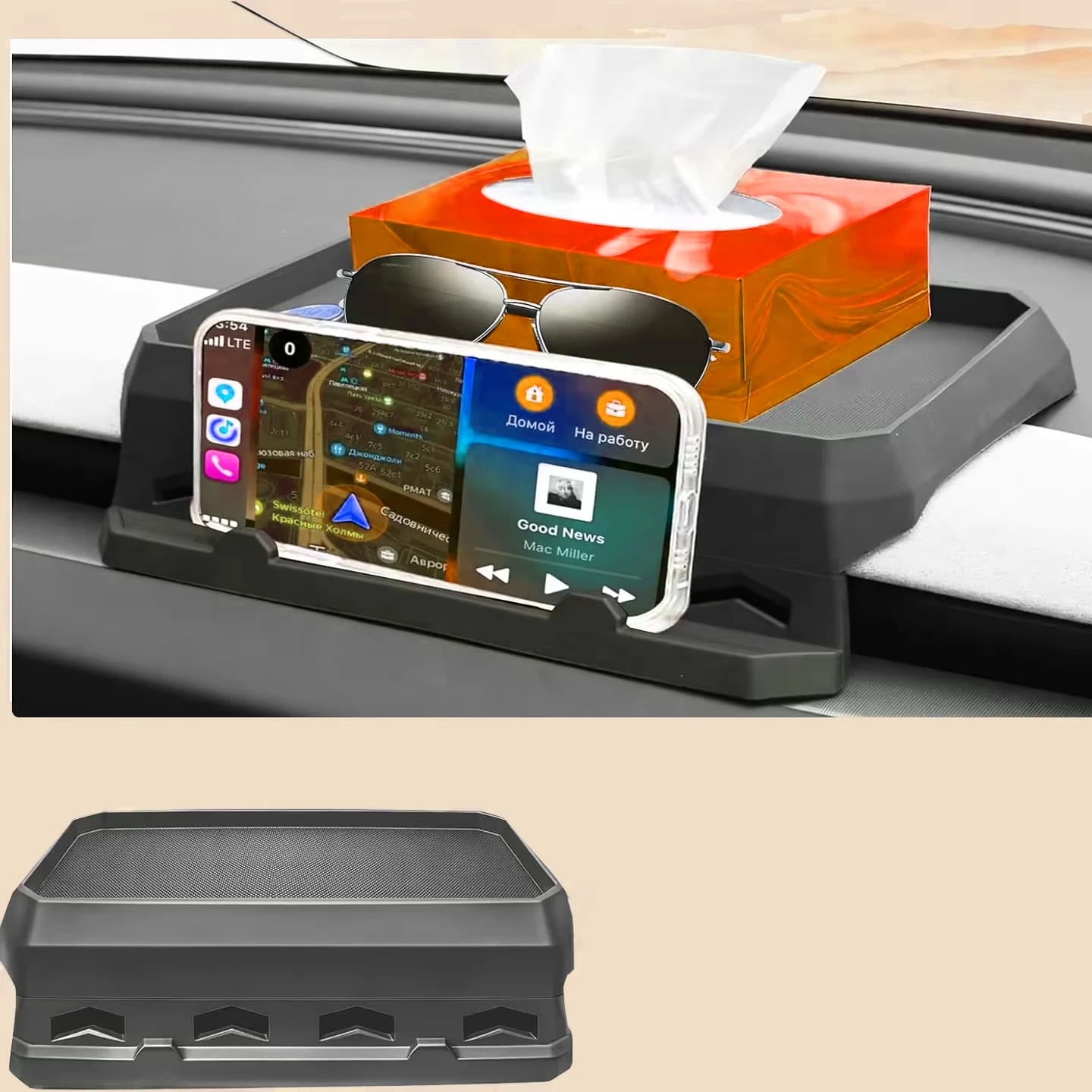 Rear screen storage compartment Center console instrument panel hidden storage tray 2026 Model Y Juniper Model 3 Holde Model Y/3