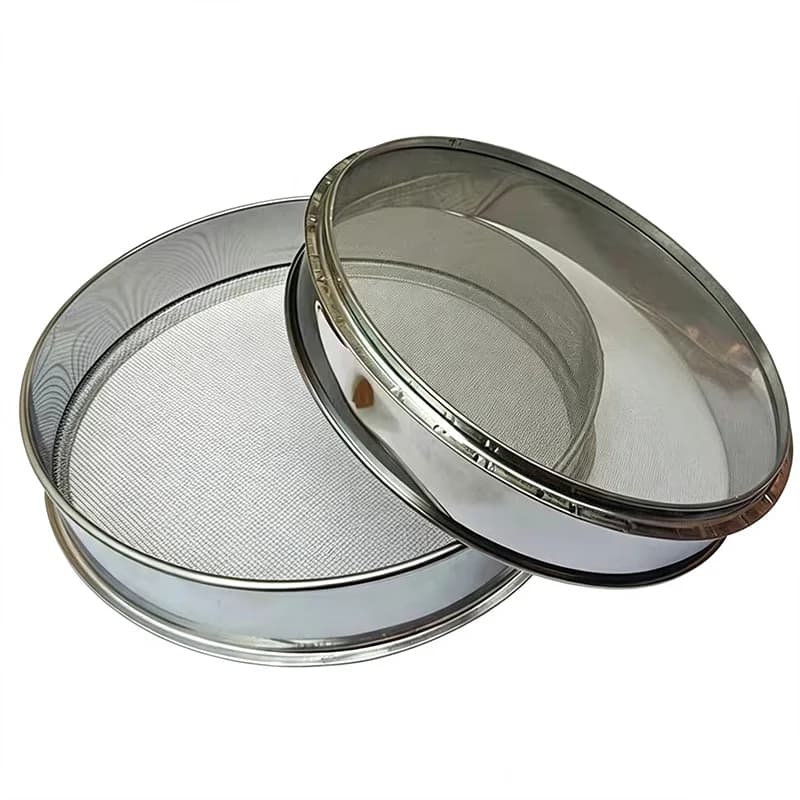 Round Flour Sieve Stainless Steel Diameter 30CM Height 6/8/10CM Fit for electric vibrating sieve machine mesh size optional
