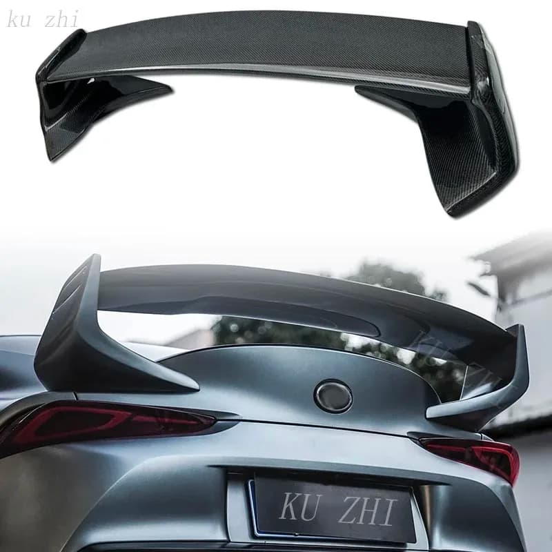 For Toyota Supra A90 2019-2022 Glossy Carbon Fiber Direct Fit Rear Trunk Lip Spoiler Wing Car Styling