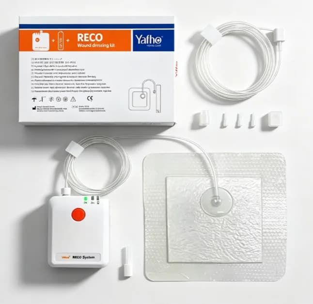 Compact NPWT Vacuum Wound Therapy Kit Reusable Pump With Disposable Foam Dressing For Wound Healing Treatment