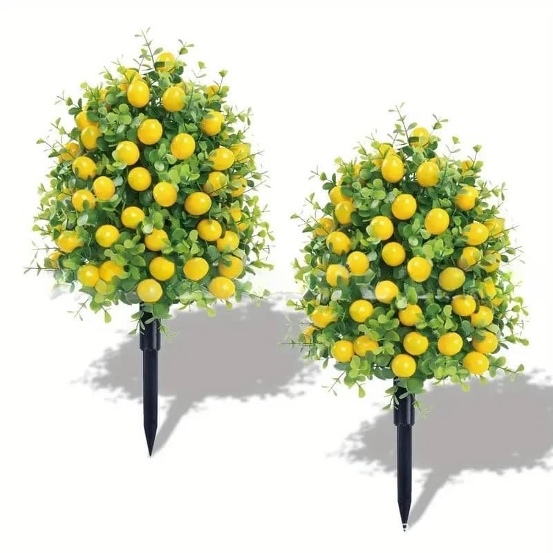 Ground planting, simulated lemon bouquet, courtyard garden, home dining table decoration, courtyard decoration, simulated green