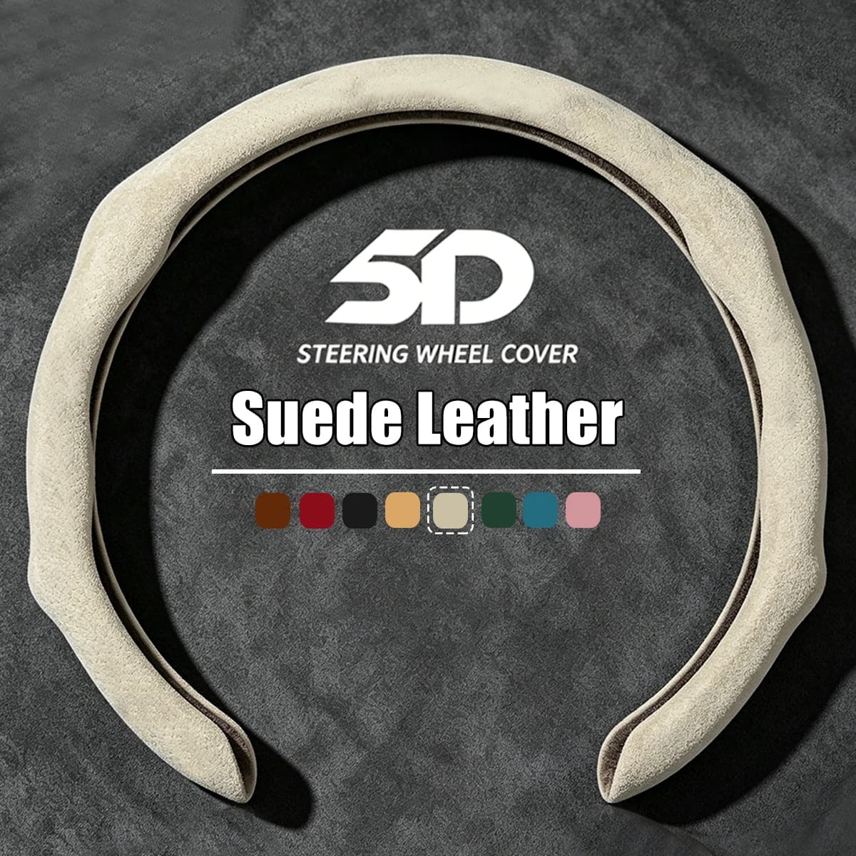 5D Sports Premium Non-slip Car Steering Wheel Booster Cover For Kia KX5 KX7 Rio 3 Sportage Ql Ceed Sorento Cerato K3 Accessories