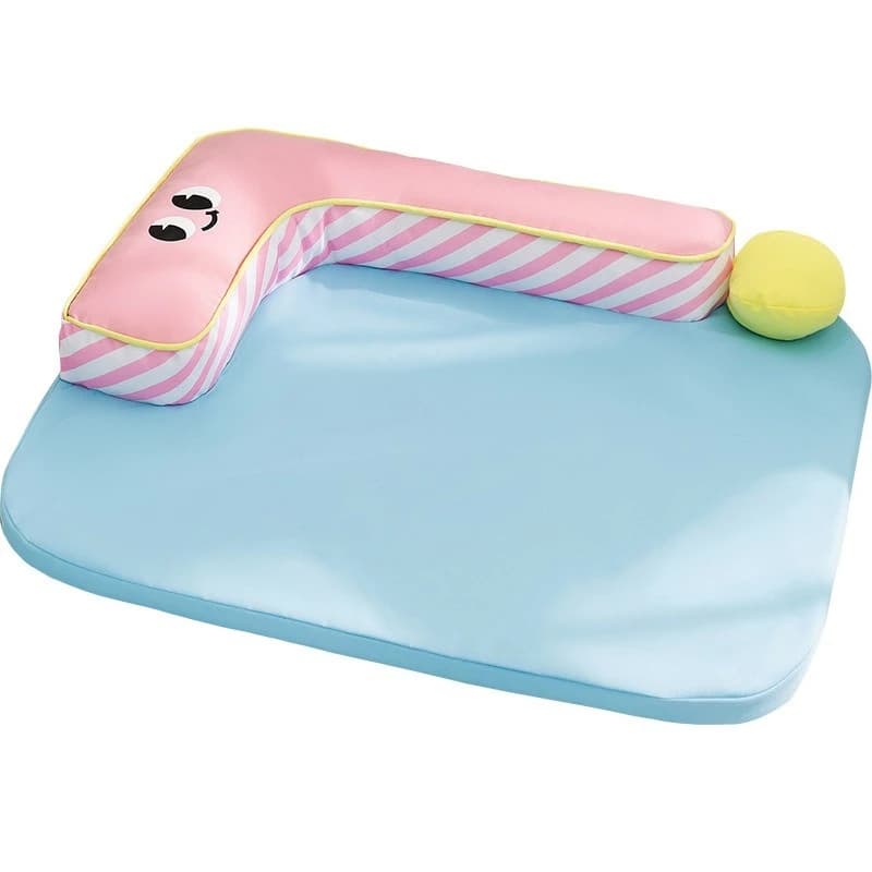 Pet Dog Cushion Color Funny Dopamine L-Shaped Fence Cushion Small Cat Big Dog Neck  Bed Dog