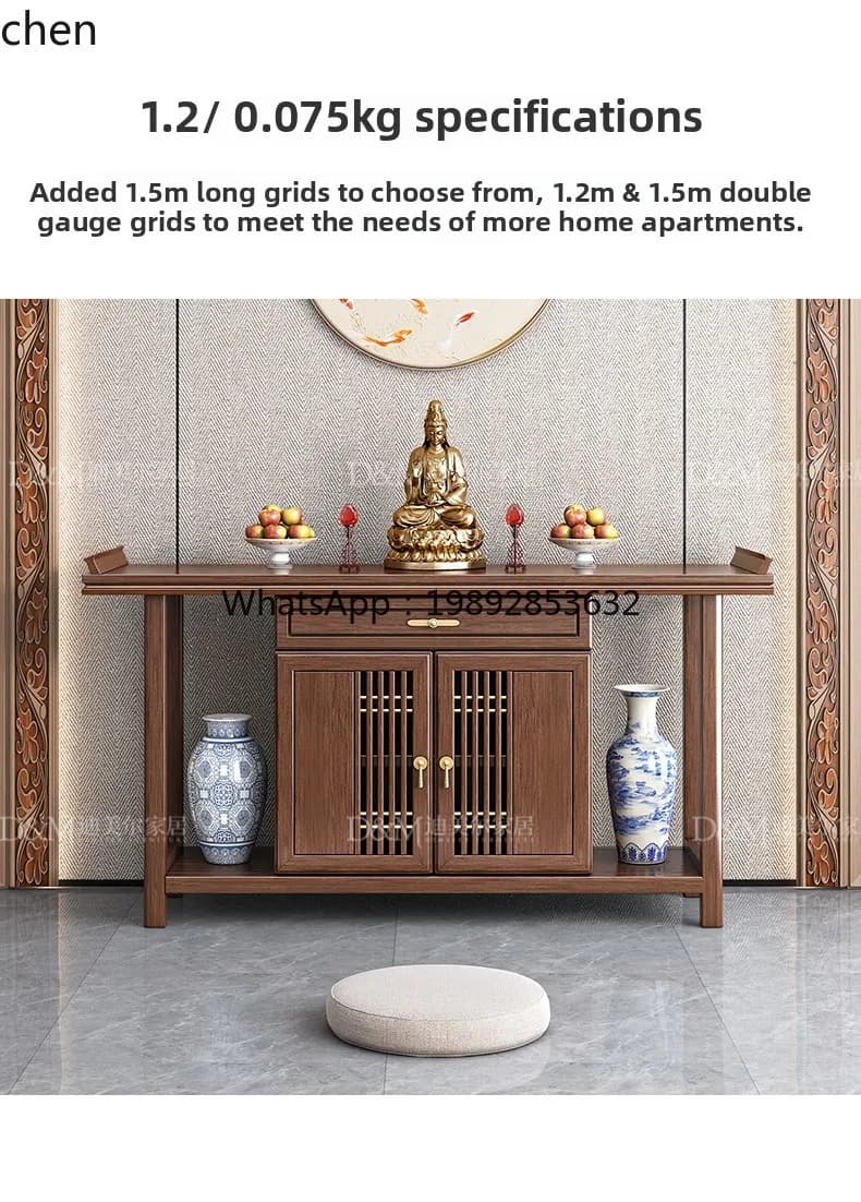 v2 New Chinese Walnut Entrance Table Shrine Platform Household End View Entrance Platform Shrine Desk
