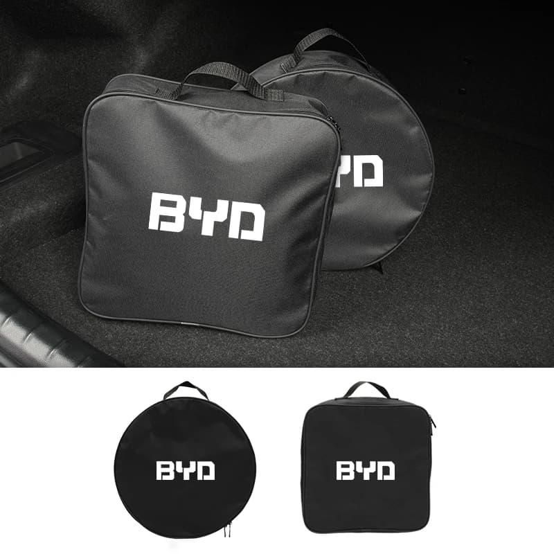 Car Charging Gun Storage Bag Trunk Cable Tools Pouch Interior For BYD M6 G3 G5 T3 F3 I3 F0 F6 S6 S8 E5 E6 G6 L3 S7 Tang Song Qin