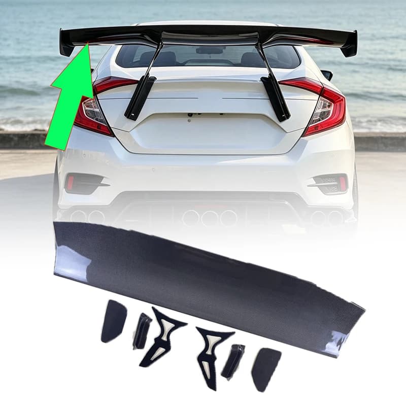 Rear Trunk Spoiler Wing Rocket Bunny Style For Honda Civic 10th Gen Sedan 2016‑2020 Automobile Exterior Body Kit Car Tuning Exte