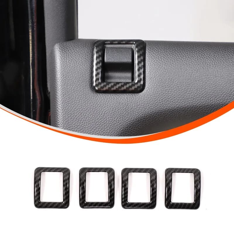 4PCS ABS Carbon Fiber Door Handle Frame For 2007-2014 Cadillac Escalade Car Accessories