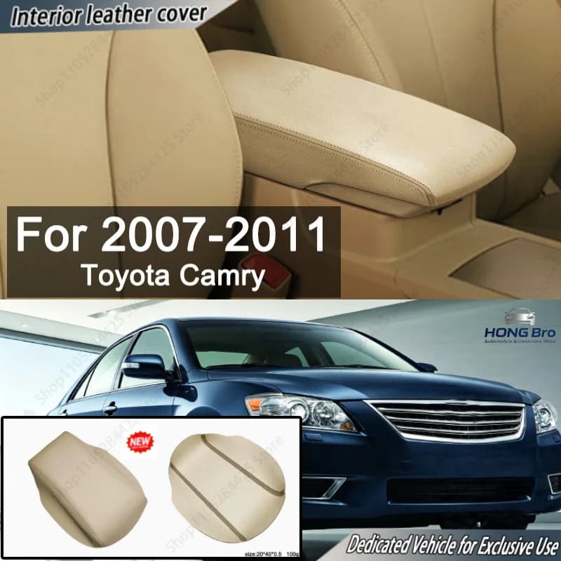 Suitable for 07-11 US Toyota Camry Center Console Armrest Box Cover Leather Cover Modified and Refurbished Foreskin