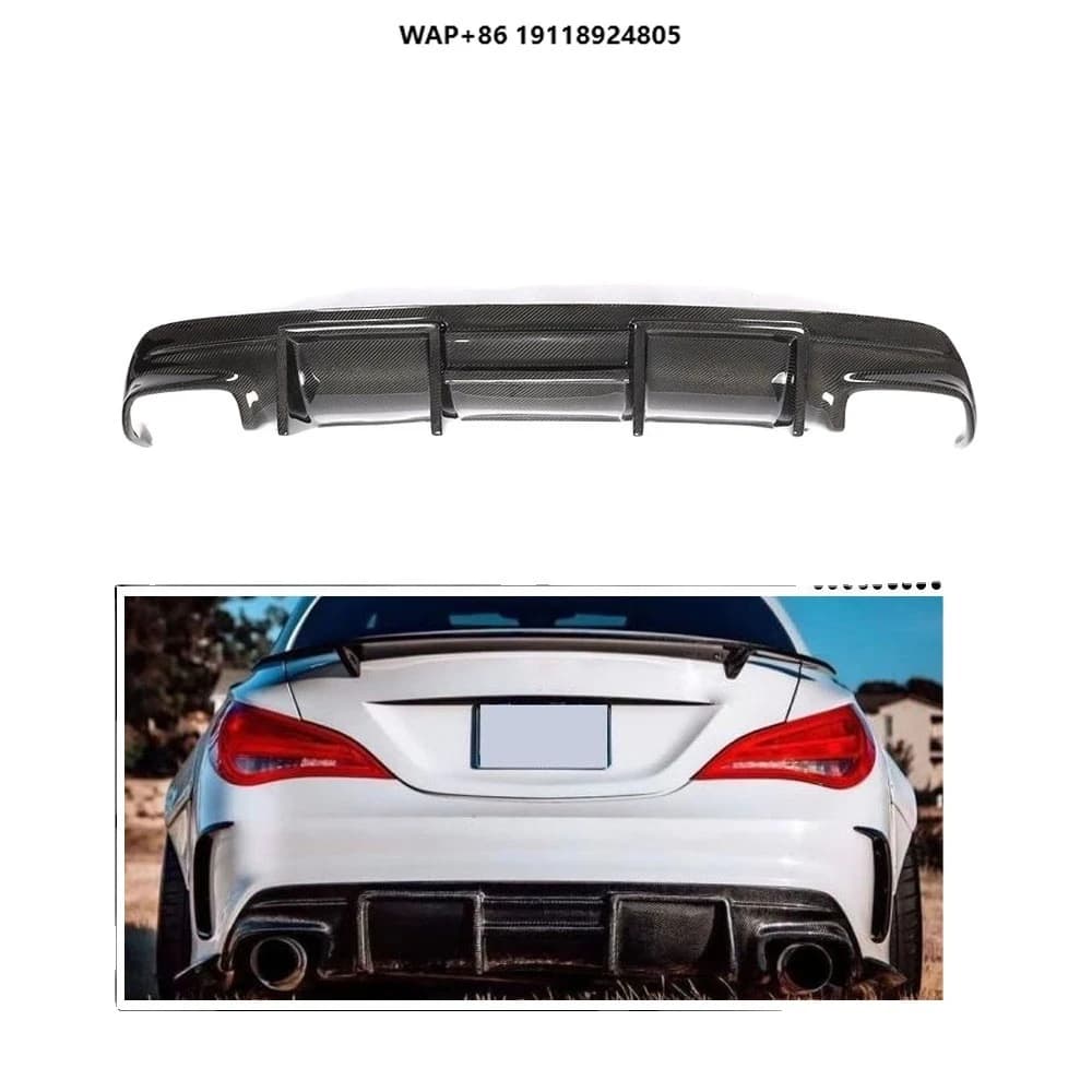 Carbon Fiber Rear Bumper Diffuser for  CLA Class W117 CLA200 CLA250 CLA260 CLA45 2016-2019