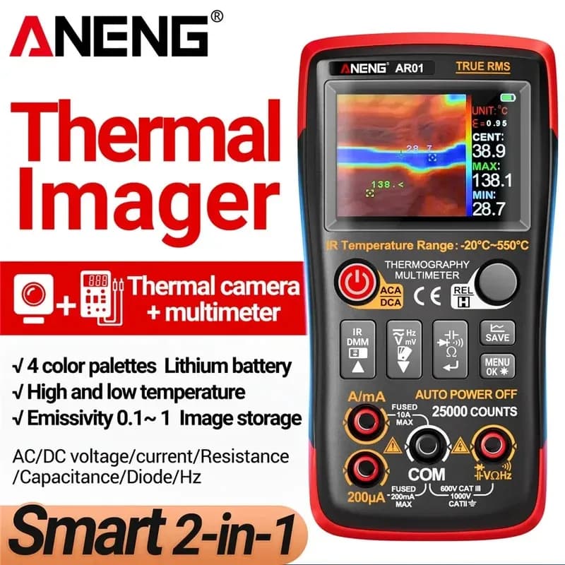 ANENG AR01 Multimeter capacitor Thermal Imager 2-in-1  25000 Counts Car AC/DC Voltage Current Multimetro Resistance Capacitor
