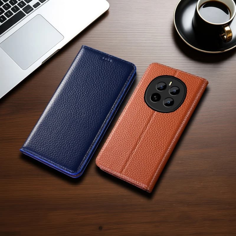 Litchi Patterned Phone Case For Honor Magic 7 6 5 4 3 Magic7 Magic6 Magic5 Pro Plus Lite Ultimate RSR Flip Book Cover Wallet