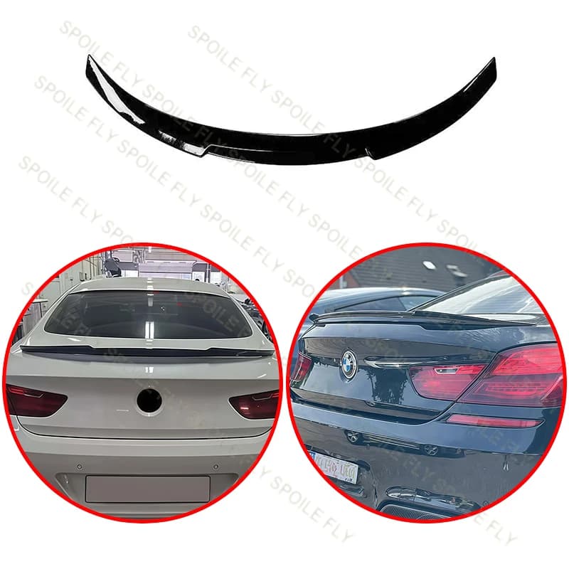 For 2011-2018 BMW 6 Series F06 Gran Coupe 4-Door & F13 Coupe 2-Door M4 Style High Quality ABS Car Rear Spoiler Glossy Black