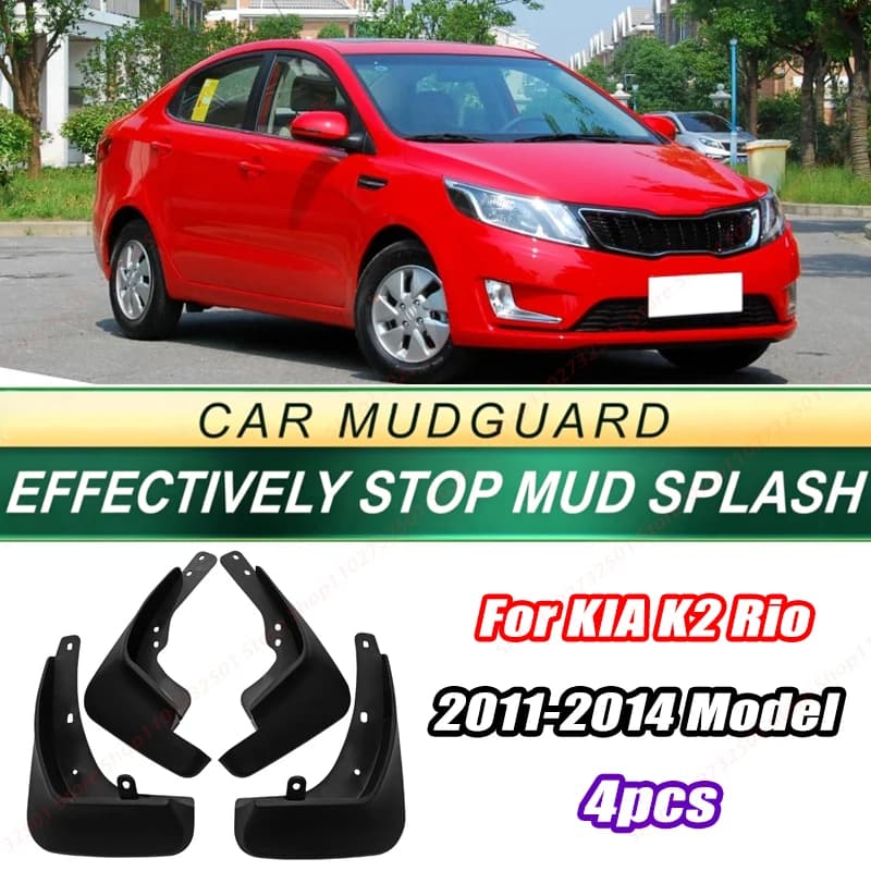 For KIA K2 Rio 2011-2014 Model 4PCS Front Rear Mud Flaps Splash Guards Fender Mudguards Auto Accessories