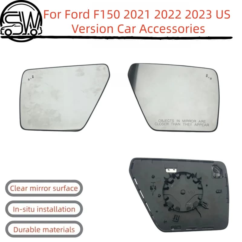 For Ford F150 2021 2022 2023 US Version Car Accessories Heating Side Mirror Glass Lens Door Wing Rearview Mirror Glass.