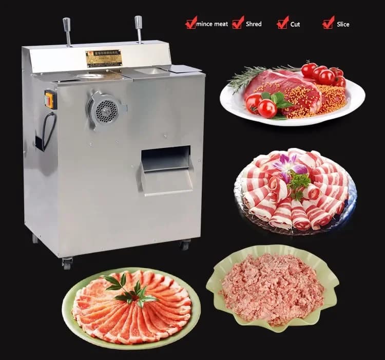 1500W Electric Meat Grinder Stainless Steel Saussage Maker Multipurpose Kitchen Slicer Commercial Stuff Mincer QRLS-400