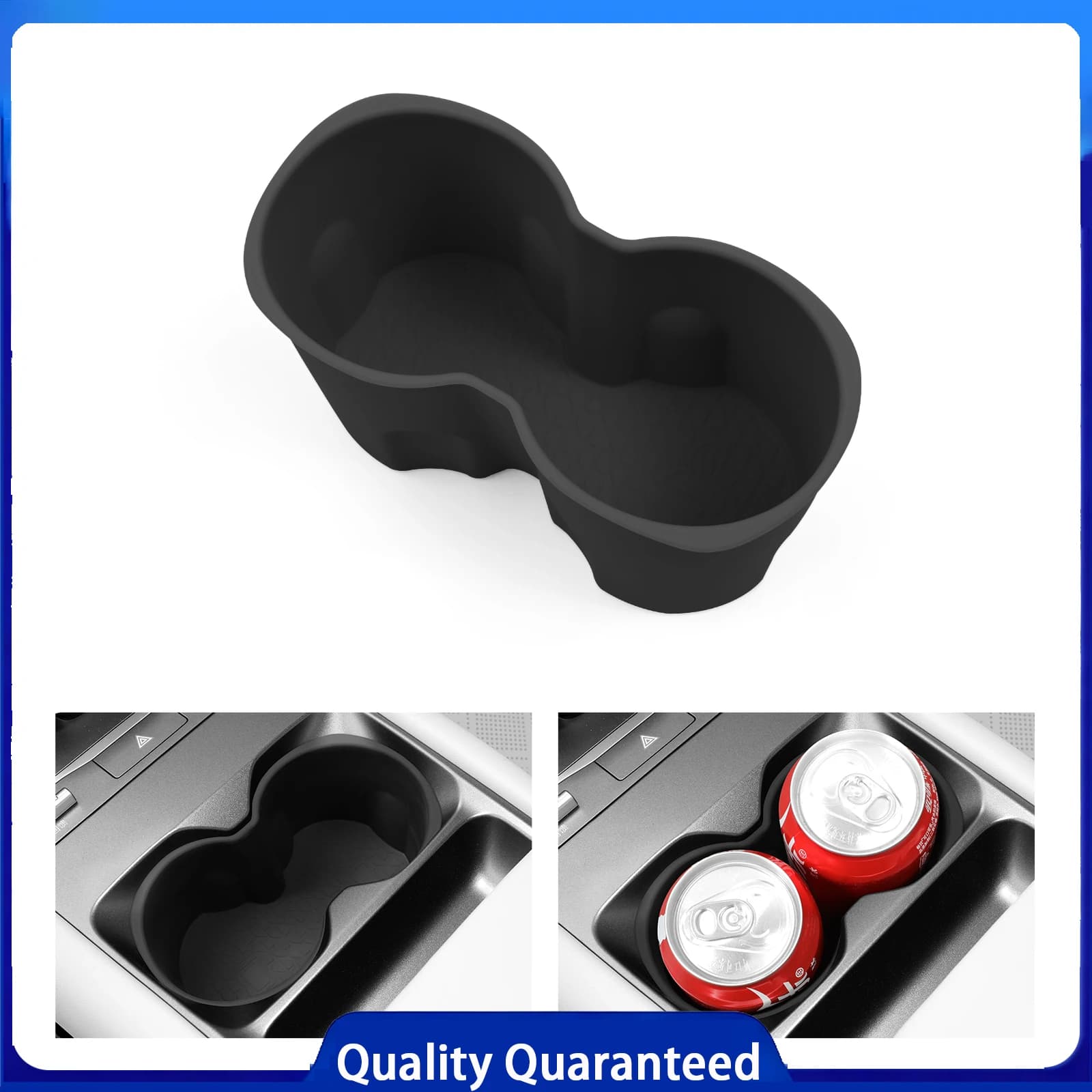 Cup Holder Storage Box Shock Absorbing Central Armrest Cup Silicone Tidying For BYD ATTO 2 Yuan UP 2024-2025 With Gear Shift