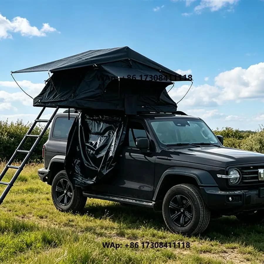 Stargazing Soft Roof Top Tent multi-layer sunshade skylight. All-season durable material perfect for outdoor car camping.