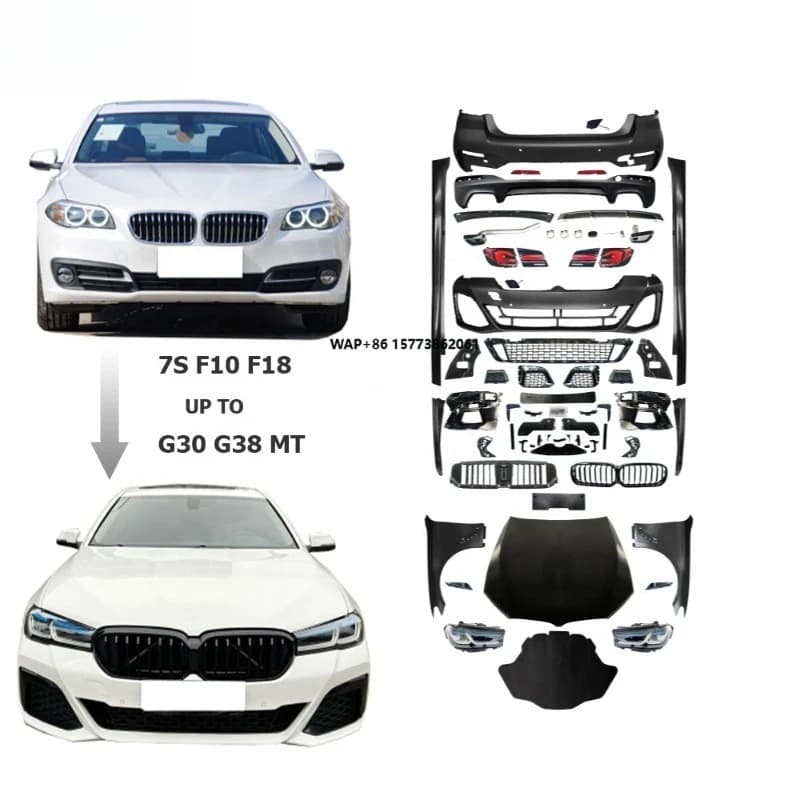 Body Kit for  5 Series F10 F18 Old to New G30 G38 LCI MT NO CUTTING Style PP Car Accessories Car Bumpers Auto Tuning Parts