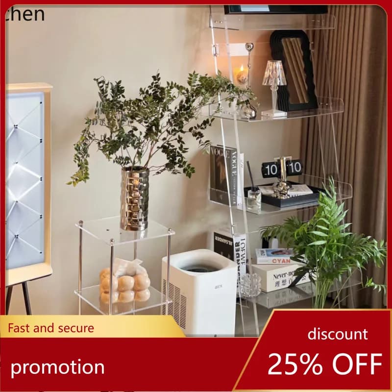 HXL medieval acrylic mobile trolley simple bedside table sofa side rack