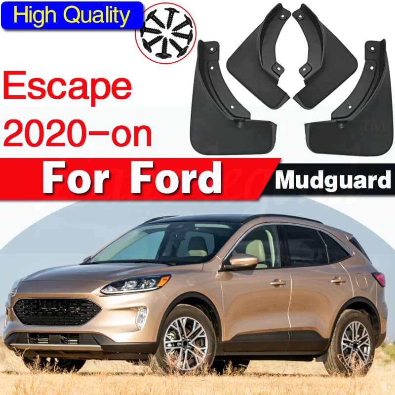 4pcs Rally Mudflaps For Ford Escape mk4 Kuga mk3 2020 2021 Mud Flaps Splash Guards Mudguards Mud Flap Front Rear Fender flares