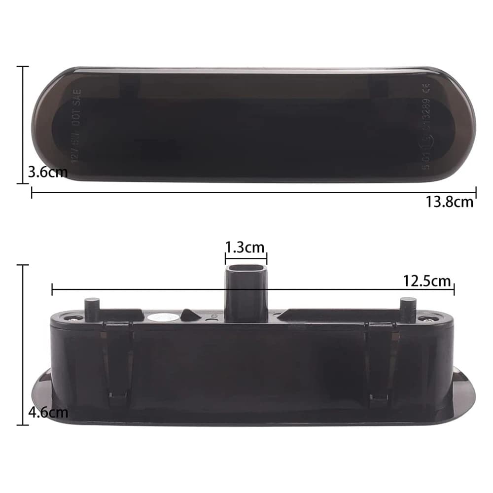 Black Shell Red LED High Mount Stop Lamp For Suzuki Jimny JB64 JB74 19-21 Rear Central Brake Warning Light Replacement Accessory