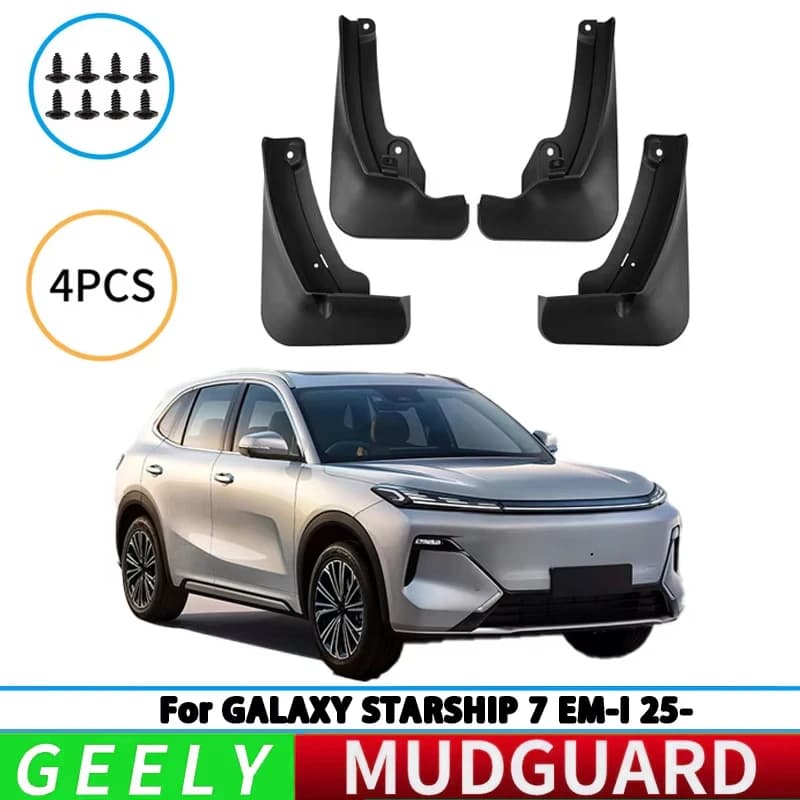 For Galaxy Starship 7 Galaxy Starship 7 EM-i 2025 Car Tire Fender Splash Guard Front and Rear Wheel Fender Auto Parts 4Pcs